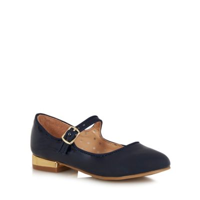 bluezoo Girls' navy patent Mary Jane shoes